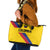 Colombia Football Leather Tote Bag Vamos La Tricolor Retro Style