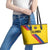 Colombia Football Leather Tote Bag Vamos La Tricolor Retro Style