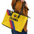 Colombia Football Leather Tote Bag Vamos La Tricolor Retro Style