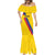 Custom Colombia Football Mermaid Dress Vamos La Tricolor Retro Style