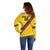 Custom Colombia Football Off Shoulder Sweater Vamos La Tricolor Retro Style