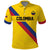 Custom Colombia Football Polo Shirt Vamos La Tricolor Retro Style