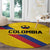 Colombia Football Round Carpet Vamos La Tricolor Retro Style