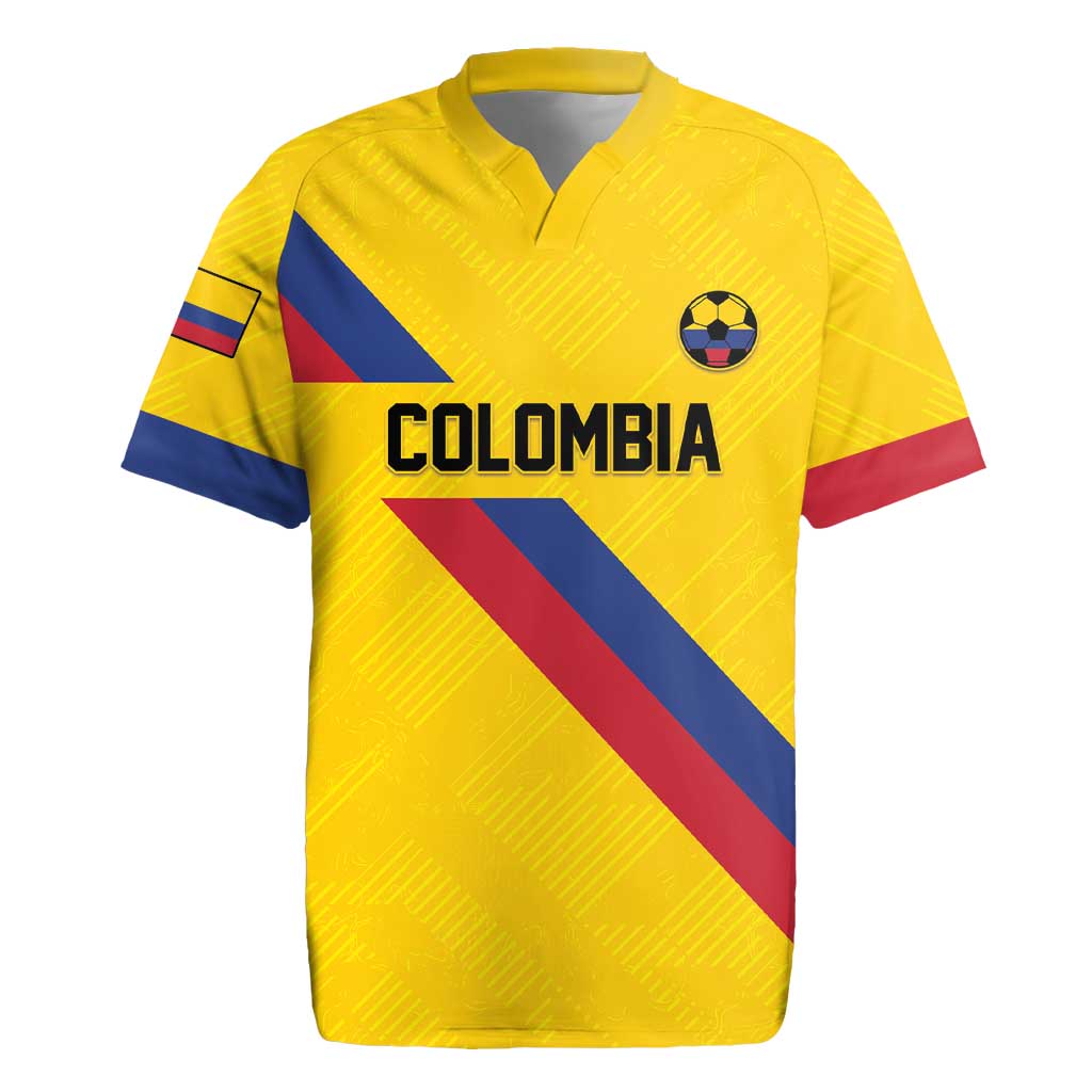 Custom Colombia Football Rugby Jersey Vamos La Tricolor Retro Style