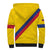 Custom Colombia Football Sherpa Hoodie Vamos La Tricolor Retro Style