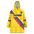 Custom Colombia Football Wearable Blanket Hoodie Vamos La Tricolor Retro Style