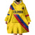 Custom Colombia Football Wearable Blanket Hoodie Vamos La Tricolor Retro Style