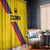 Colombia Football Window Curtain Vamos La Tricolor Retro Style