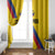 Colombia Football Window Curtain Vamos La Tricolor Retro Style