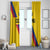 Colombia Football Window Curtain Vamos La Tricolor Retro Style