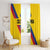 Colombia Football Window Curtain Vamos La Tricolor Retro Style