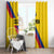 Colombia Football Window Curtain Vamos La Tricolor Retro Style