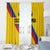 Colombia Football Window Curtain Vamos La Tricolor Retro Style