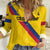 Custom Colombia Football Women Casual Shirt Vamos La Tricolor Retro Style