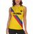 Custom Colombia Football Women Sleeveless Polo Shirt Vamos La Tricolor Retro Style