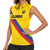 Custom Colombia Football Women Sleeveless Polo Shirt Vamos La Tricolor Retro Style