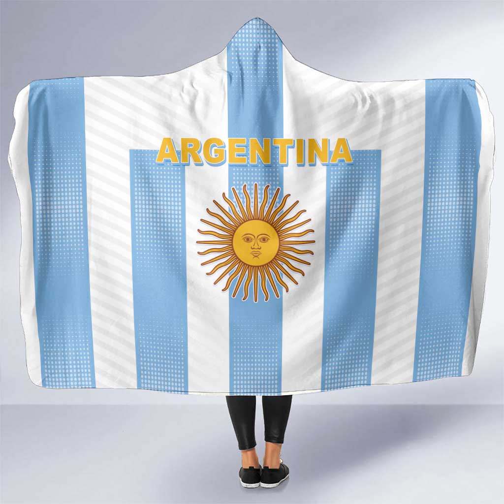 Argentina Football Hooded Blanket Albiceleste Unique Style