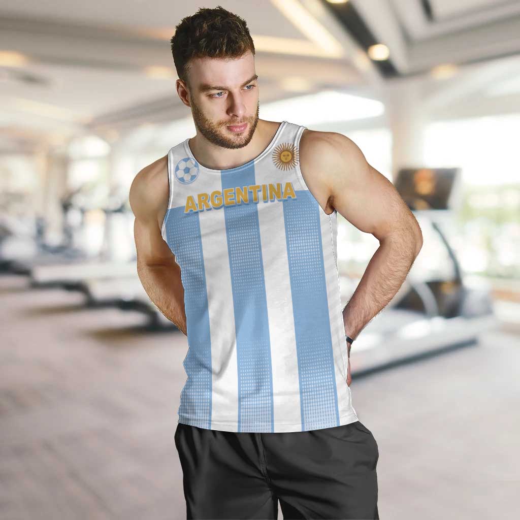 Custom Argentina Football Men Tank Top Albiceleste Unique Style