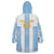 Custom Argentina Football Wearable Blanket Hoodie Albiceleste Unique Style