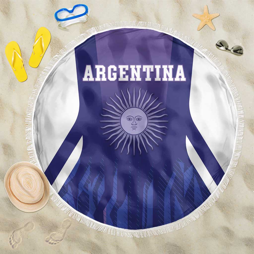 Argentina 2025 Football Beach Blanket Purple Version