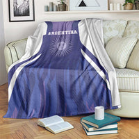 Purple Argentina 2025 football blanket with white trim, Argentina text, and sun emblem