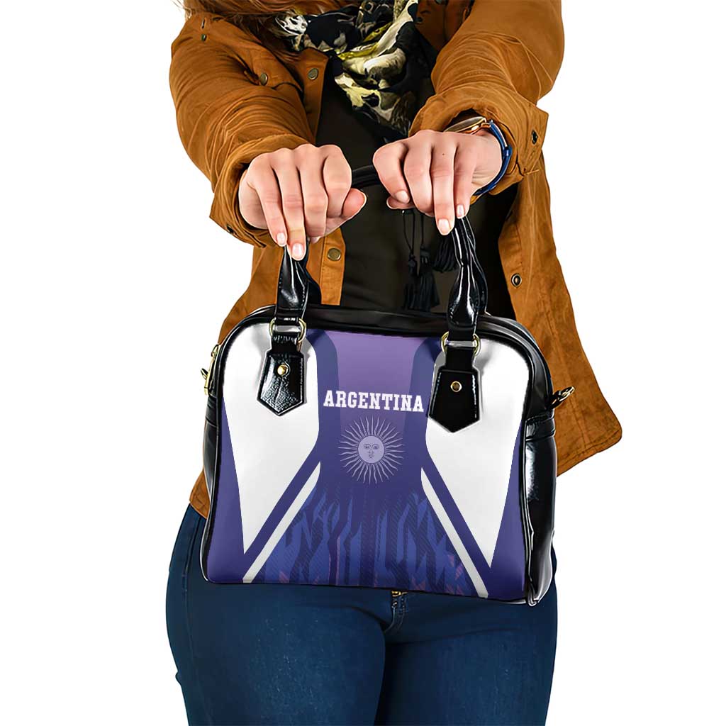 Argentina 2025 Football Shoulder Handbag Purple Version