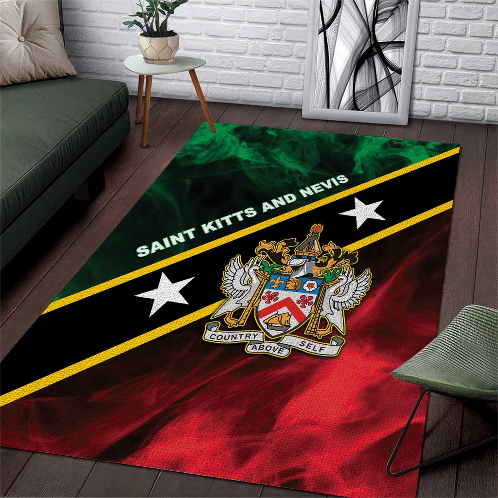 Saint Kitts and Nevis Area Rug Flag Style With Stars