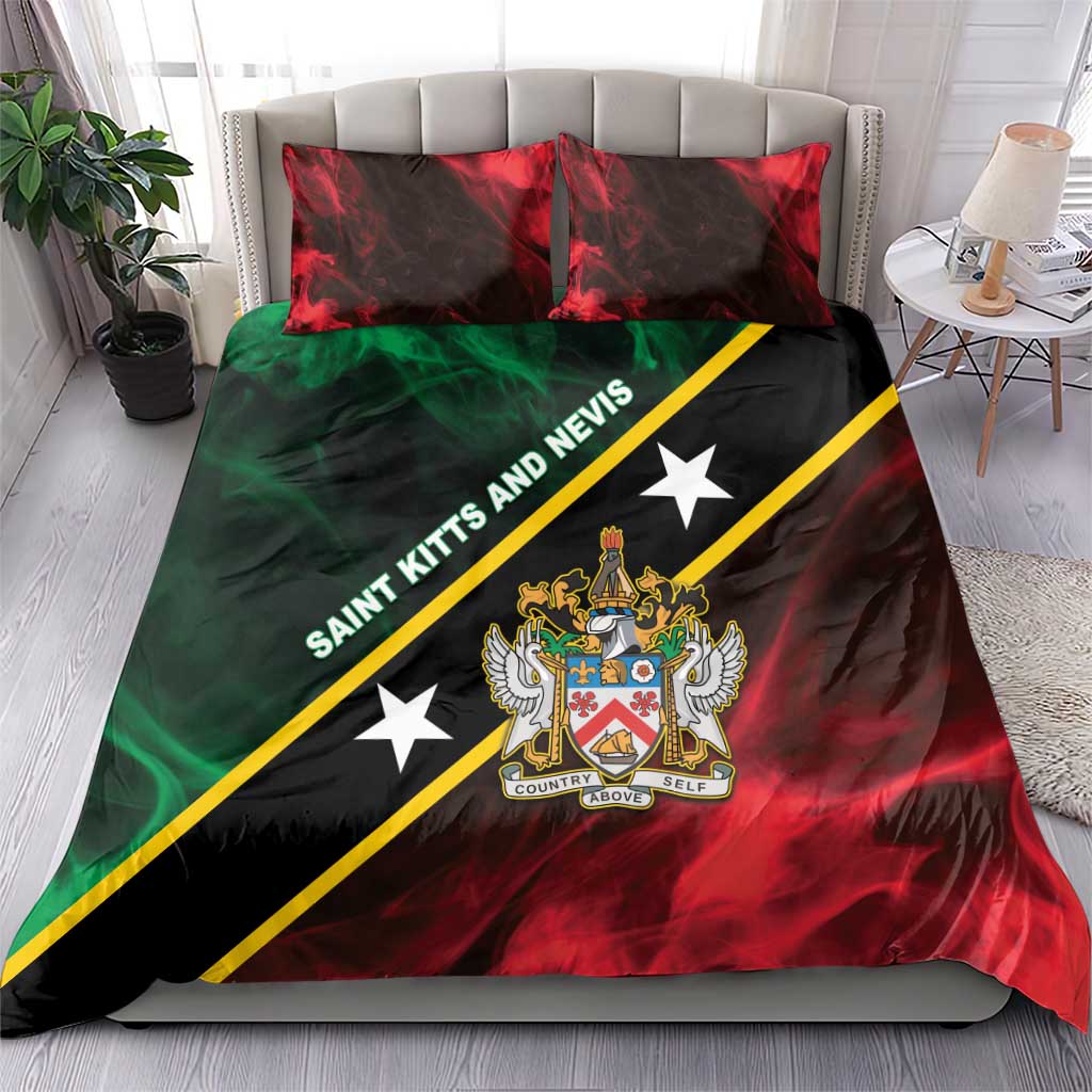 Saint Kitts and Nevis Bedding Set Flag Style With Stars