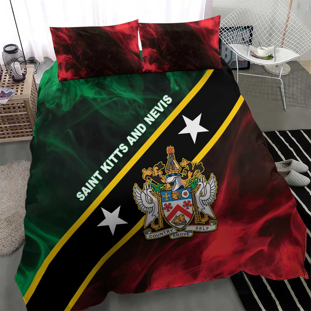 Saint Kitts and Nevis Bedding Set Flag Style With Stars