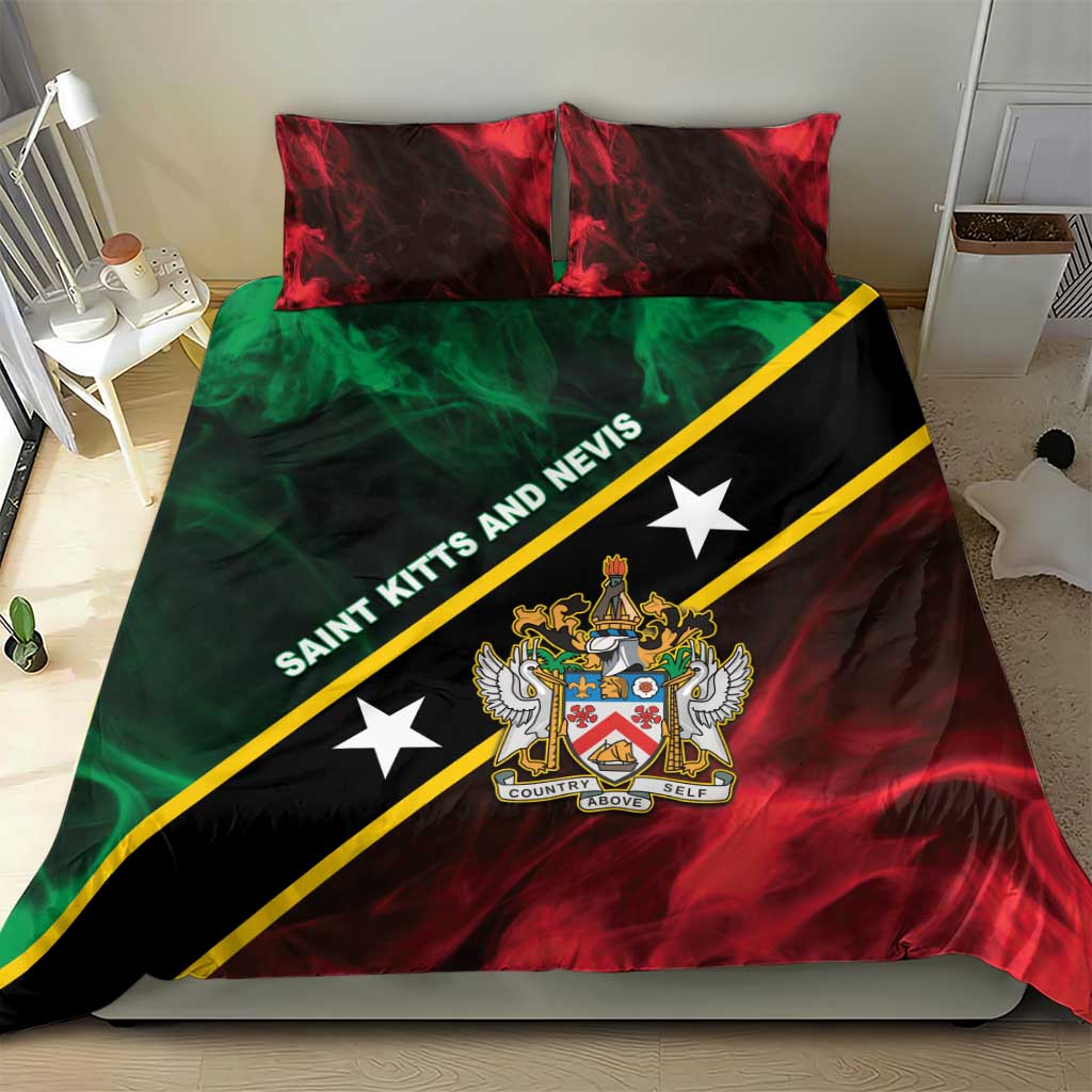 Saint Kitts and Nevis Bedding Set Flag Style With Stars