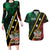 Personalized Saint Kitts and Nevis Couples Matching Long Sleeve Bodycon Dress and Hawaiian Shirt Flag Style With Stars