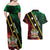 Personalized Saint Kitts and Nevis Couples Matching Off Shoulder Maxi Dress and Hawaiian Shirt Flag Style With Stars