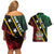 Personalized Saint Kitts and Nevis Couples Matching Off Shoulder Short Dress and Hawaiian Shirt Flag Style With Stars