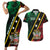 Personalized Saint Kitts and Nevis Couples Matching Short Sleeve Bodycon Dress and Hawaiian Shirt Flag Style With Stars