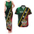 Personalized Saint Kitts and Nevis Couples Matching Tank Maxi Dress and Hawaiian Shirt Flag Style With Stars