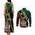 Personalized Saint Kitts and Nevis Couples Matching Tank Maxi Dress and Long Sleeve Button Shirt Flag Style With Stars