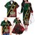 Personalized Saint Kitts and Nevis Family Matching Off The Shoulder Long Sleeve Dress and Hawaiian Shirt Flag Style With Stars