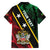 Personalized Saint Kitts and Nevis Family Matching Off The Shoulder Long Sleeve Dress and Hawaiian Shirt Flag Style With Stars