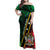 Personalized Saint Kitts and Nevis Family Matching Off Shoulder Maxi Dress and Hawaiian Shirt Flag Style With Stars