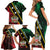 Personalized Saint Kitts and Nevis Family Matching Short Sleeve Bodycon Dress and Hawaiian Shirt Flag Style With Stars