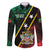 Personalized Saint Kitts and Nevis Family Matching Short Sleeve Bodycon Dress and Hawaiian Shirt Flag Style With Stars