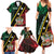 Personalized Saint Kitts and Nevis Family Matching Summer Maxi Dress and Hawaiian Shirt Flag Style With Stars