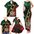 Personalized Saint Kitts and Nevis Family Matching Tank Maxi Dress and Hawaiian Shirt Flag Style With Stars