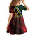 Personalized Saint Kitts and Nevis Kid Short Sleeve Dress Flag Style With Stars