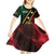 Personalized Saint Kitts and Nevis Kid Short Sleeve Dress Flag Style With Stars