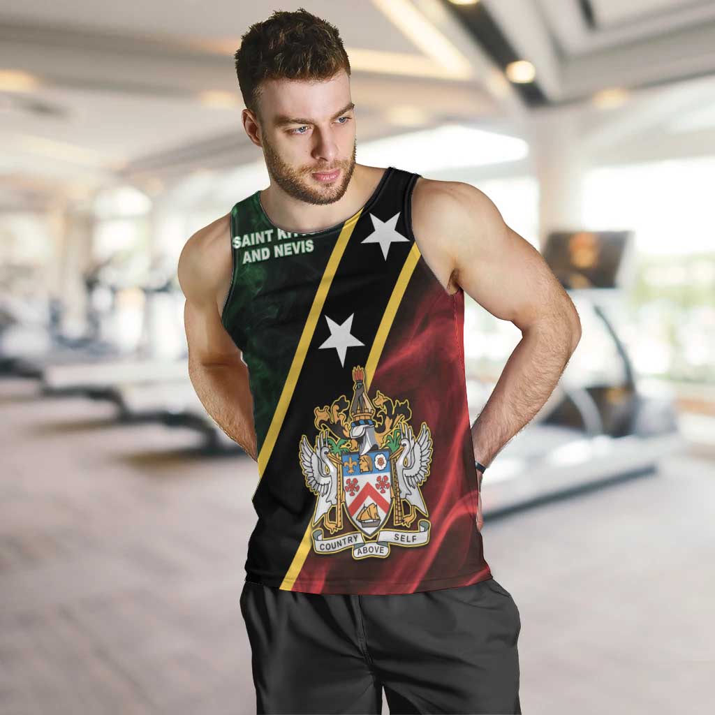 Personalized Saint Kitts and Nevis Men Tank Top Flag Style With Stars