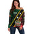 Personalized Saint Kitts and Nevis Off Shoulder Sweater Flag Style With Stars