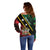 Personalized Saint Kitts and Nevis Off Shoulder Sweater Flag Style With Stars