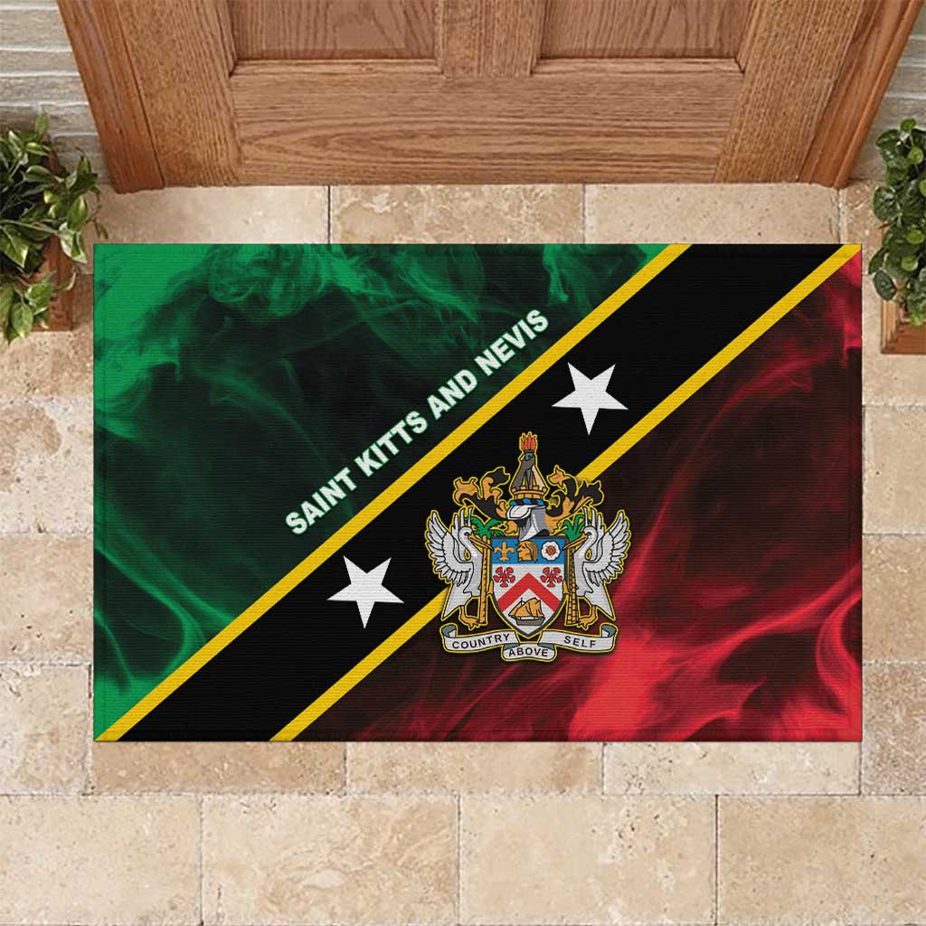 Saint Kitts and Nevis Rubber Doormat Flag Style With Stars