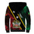 Personalized Saint Kitts and Nevis Sherpa Hoodie Flag Style With Stars